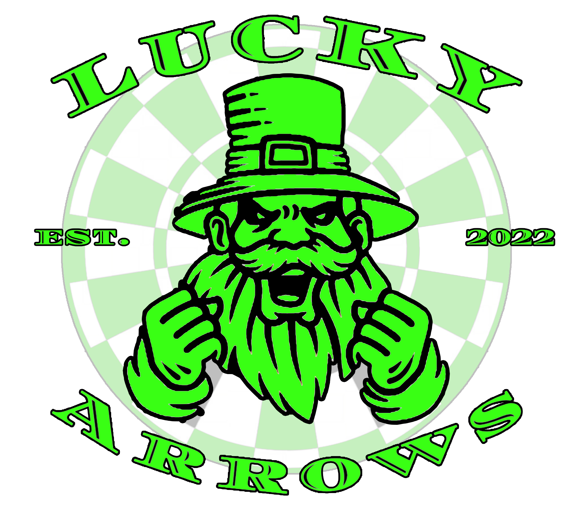 Tournament logo or poster 1ste maandelijkse Lucky Arrows woensdag tornooi | DC Lucky Arrows